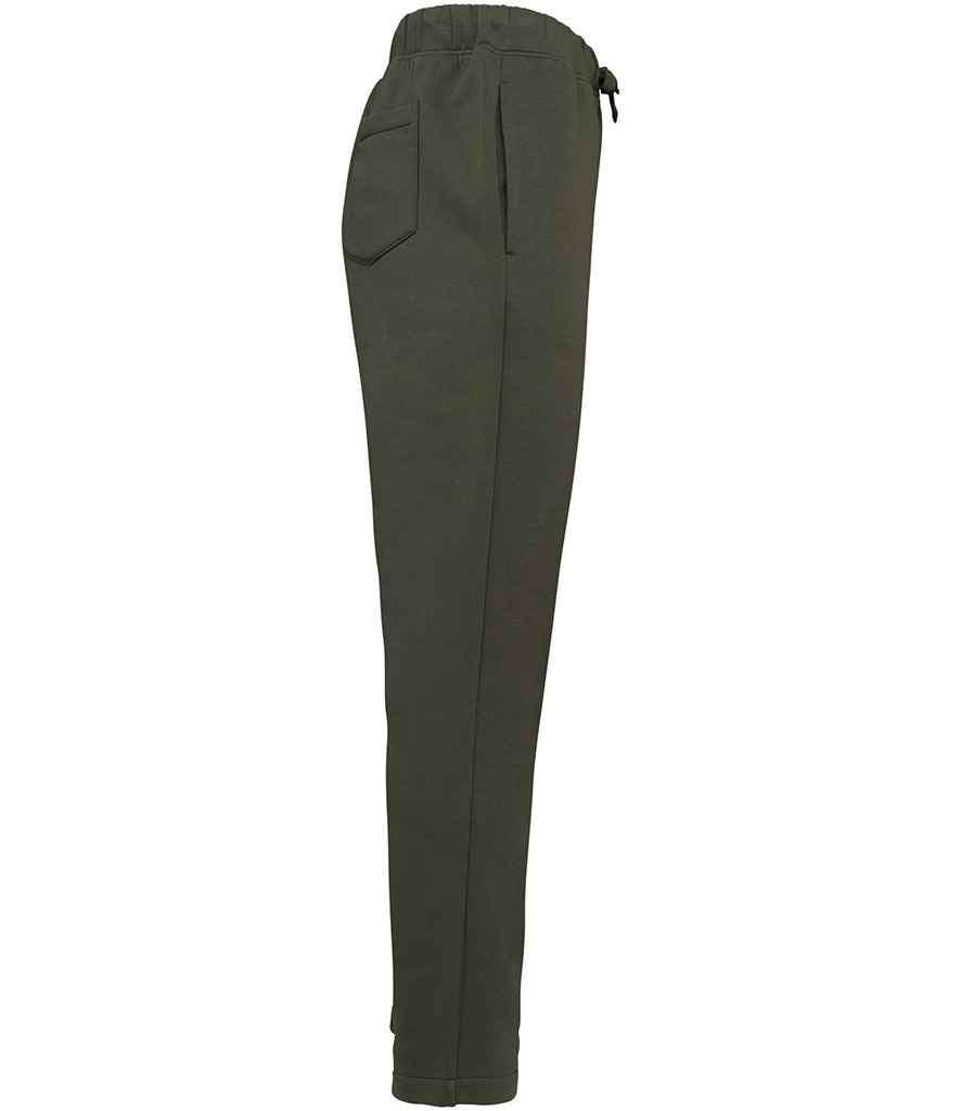 Native Spirit Unisex Loose Jogging Trousers in Organic Khaki, side view
