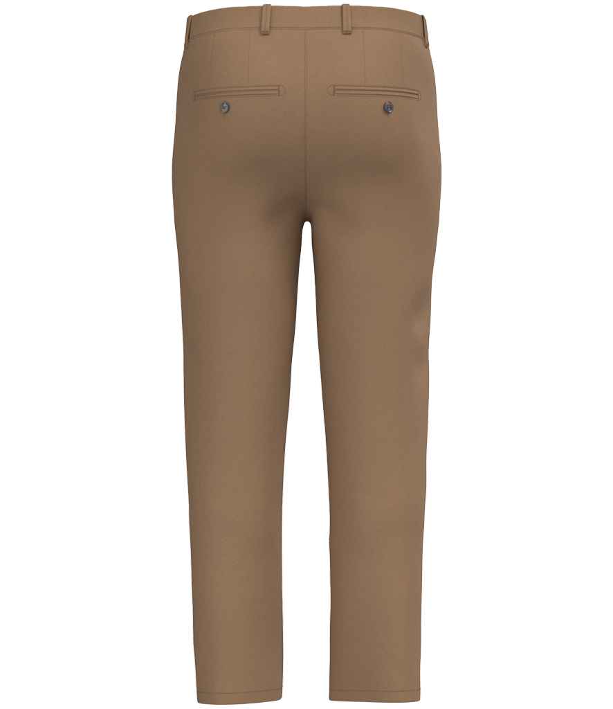 Native Spirit Chino Trousers in Dark Camel, back view