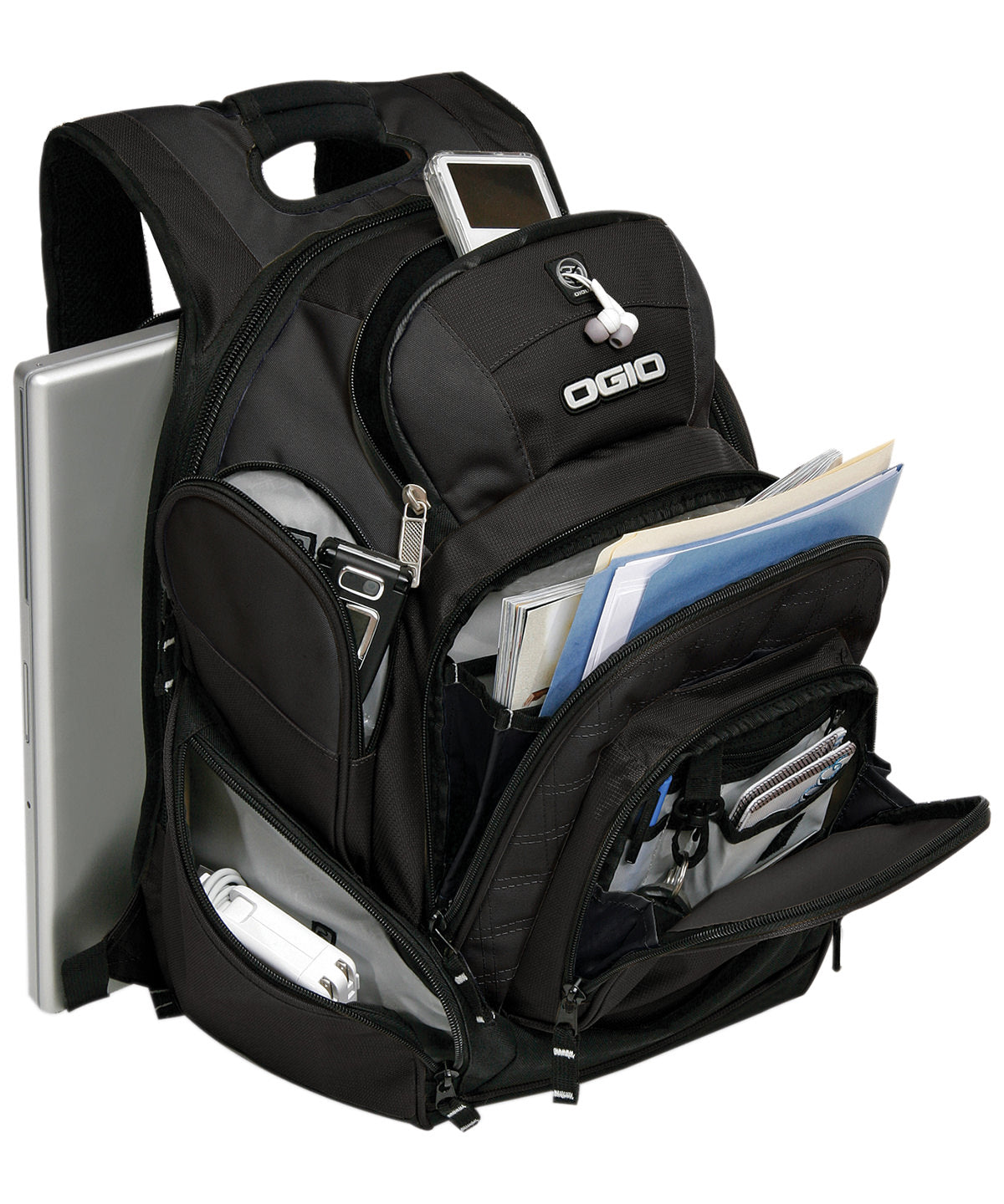 OGIO Mastermind backpack in Black, lifestyle photo