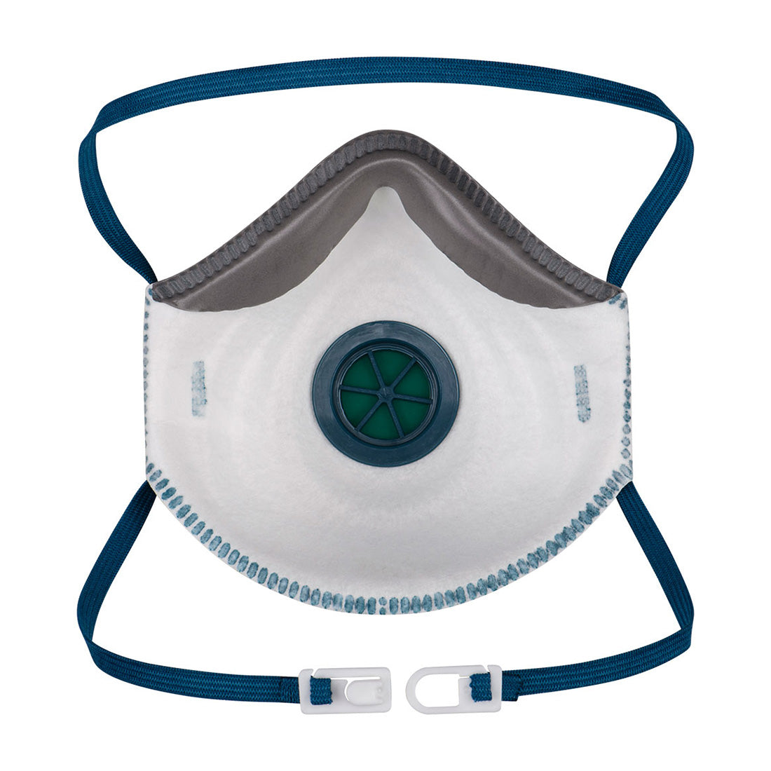 Portwest P271 ERGONET FFP2 Valved Dolomite Respirator (Pk10) in White, back view