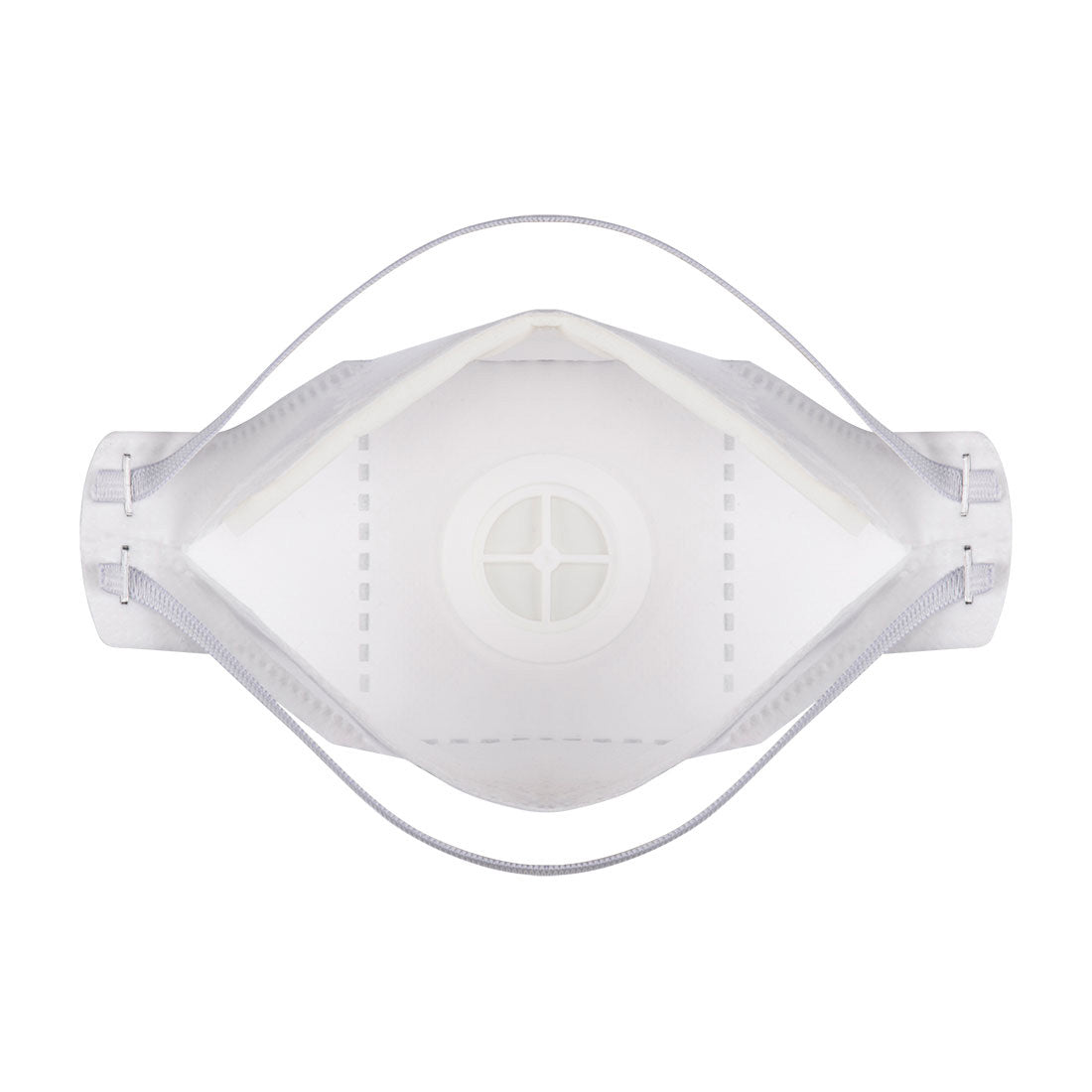 Portwest P391 EAGLE FFP3 Valved Dolomite Fold Flat Respirator (Pk10) in White, back view