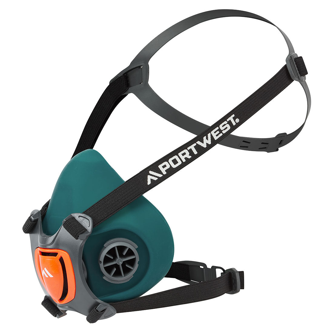 Portwest P431 Silicone Half Mask in Blue, back view