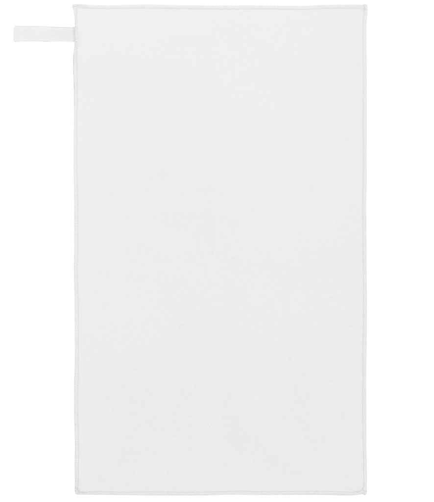 Proact 50 x 100 Microfibre Sports Towel in White, front view