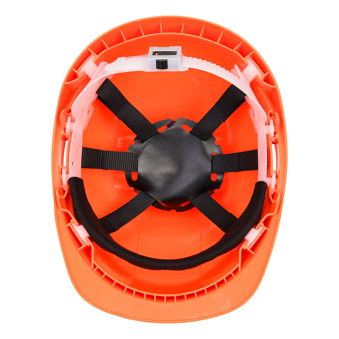 Portwest PH55 Endurance Helmet Slip Ratchet in Orange, back view