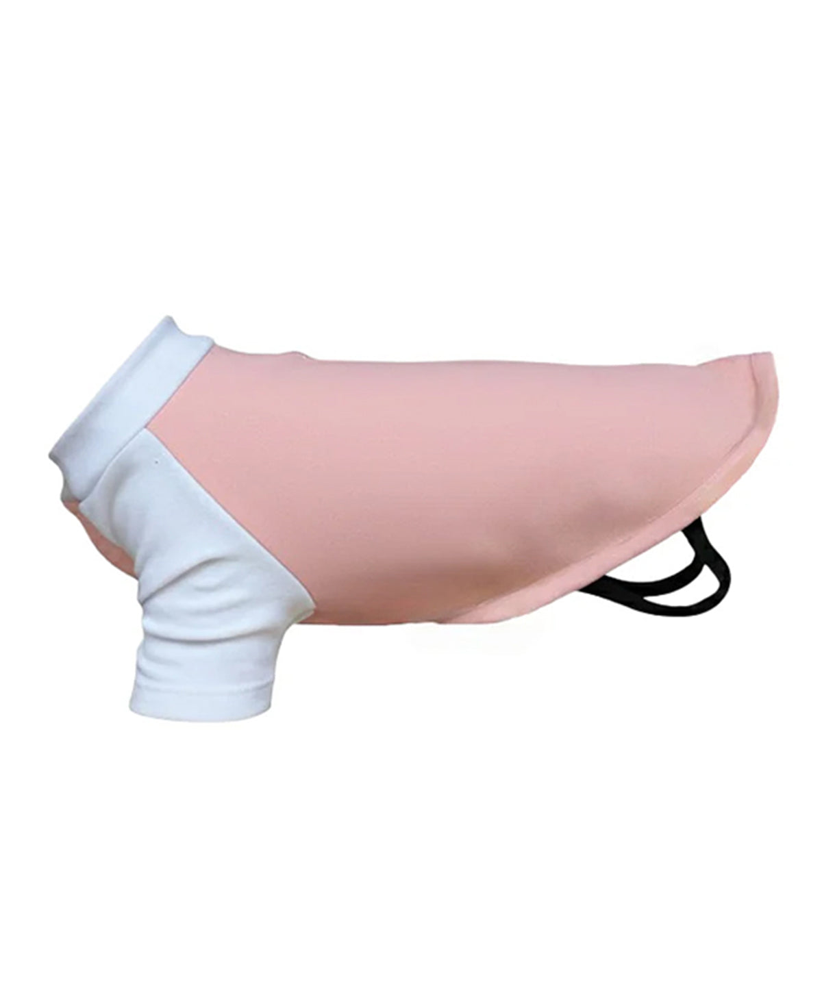 Portman & Pooch Dog’s raglan t-shirt in Pink/White, front view