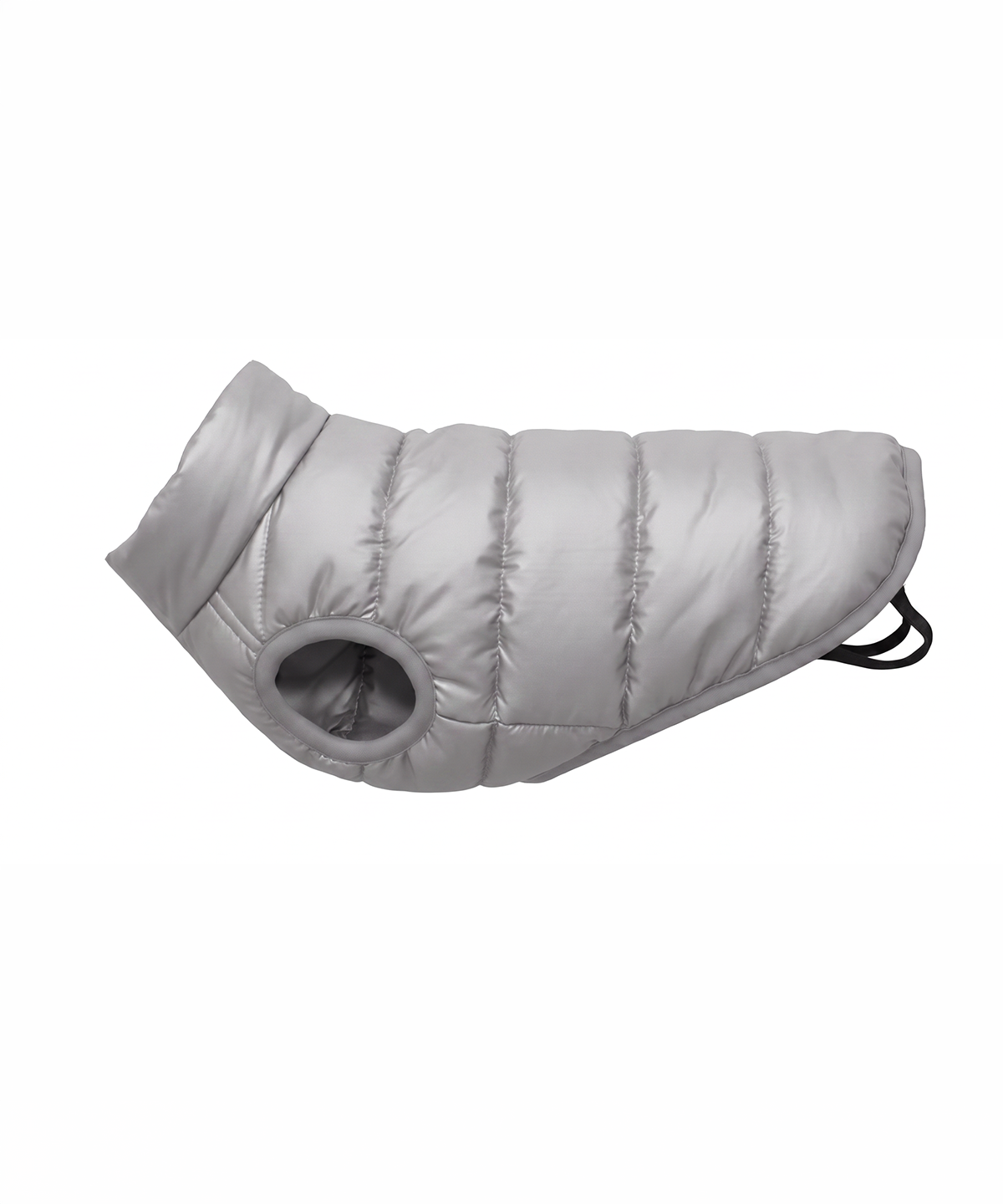 Portman & Pooch Dog’s puffer jacket in Grey, front view