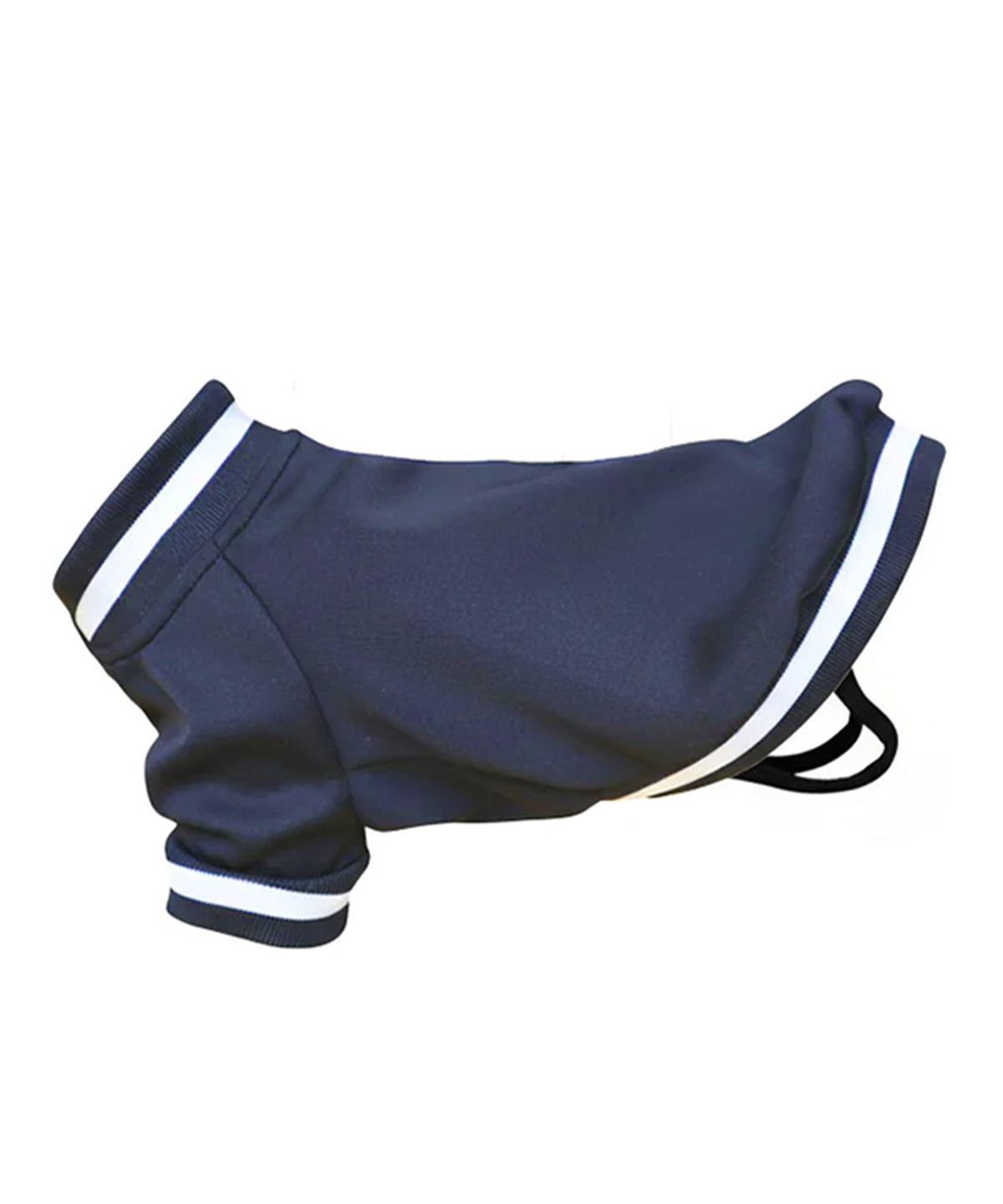 Portman & Pooch Dog’s varsity jacket in Navy, front view