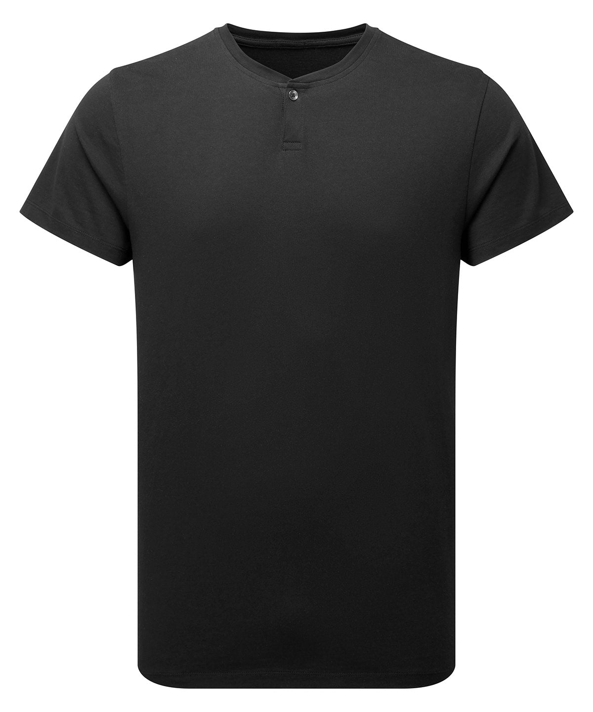Premier Men’s Cotton Rich ‘Comis’ Tee in Black, front view