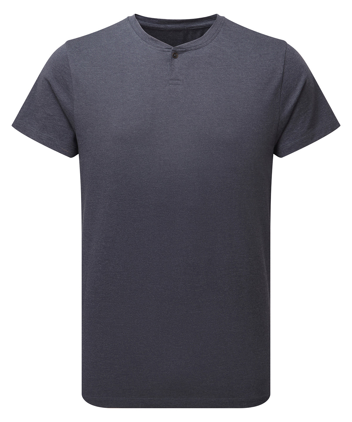 Premier Men’s Cotton Rich ‘Comis’ Tee in Navy Marl, front view