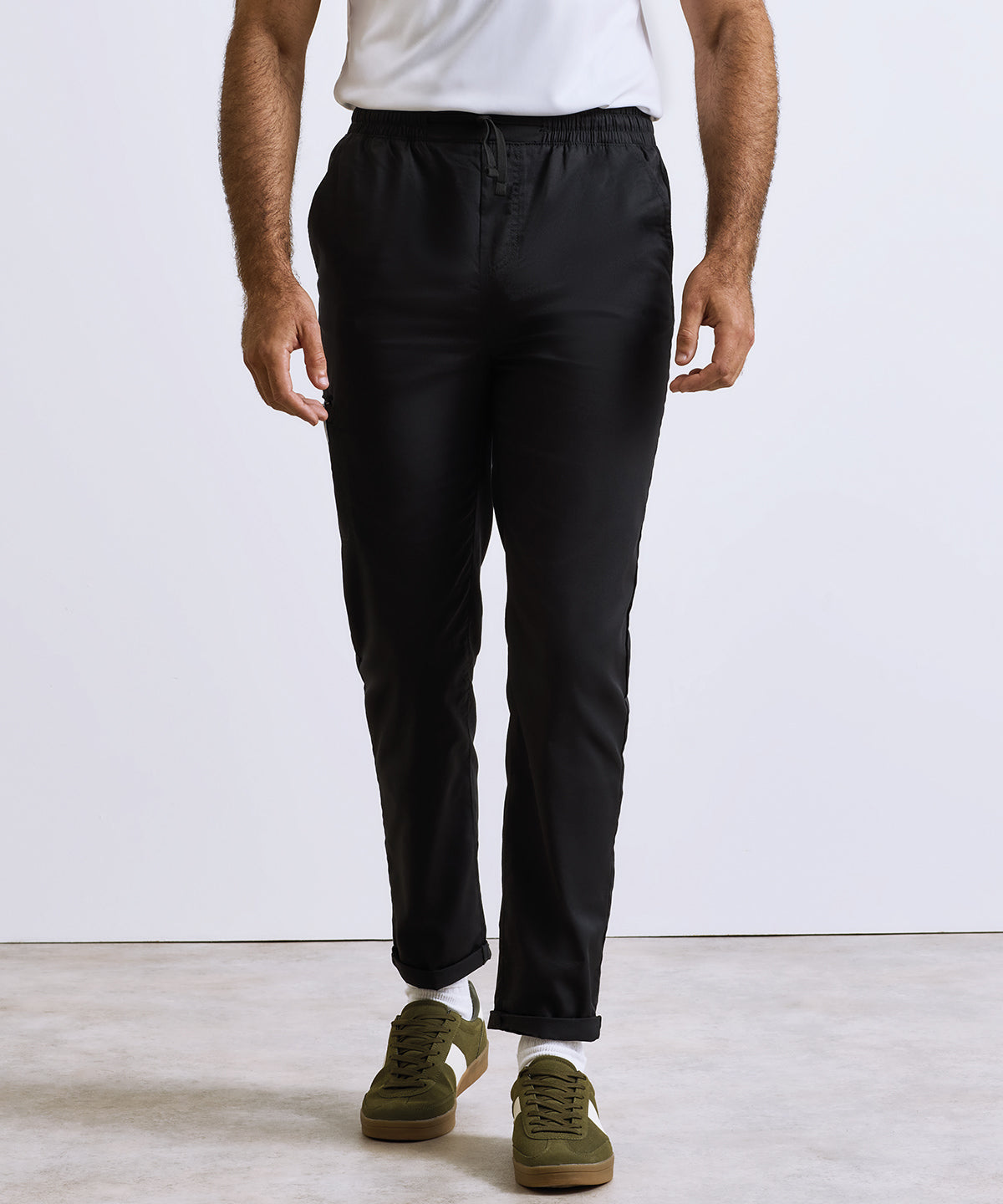 Premier Chef's 'Recyclight' Cargo Trousers in Black, lifestyle photo