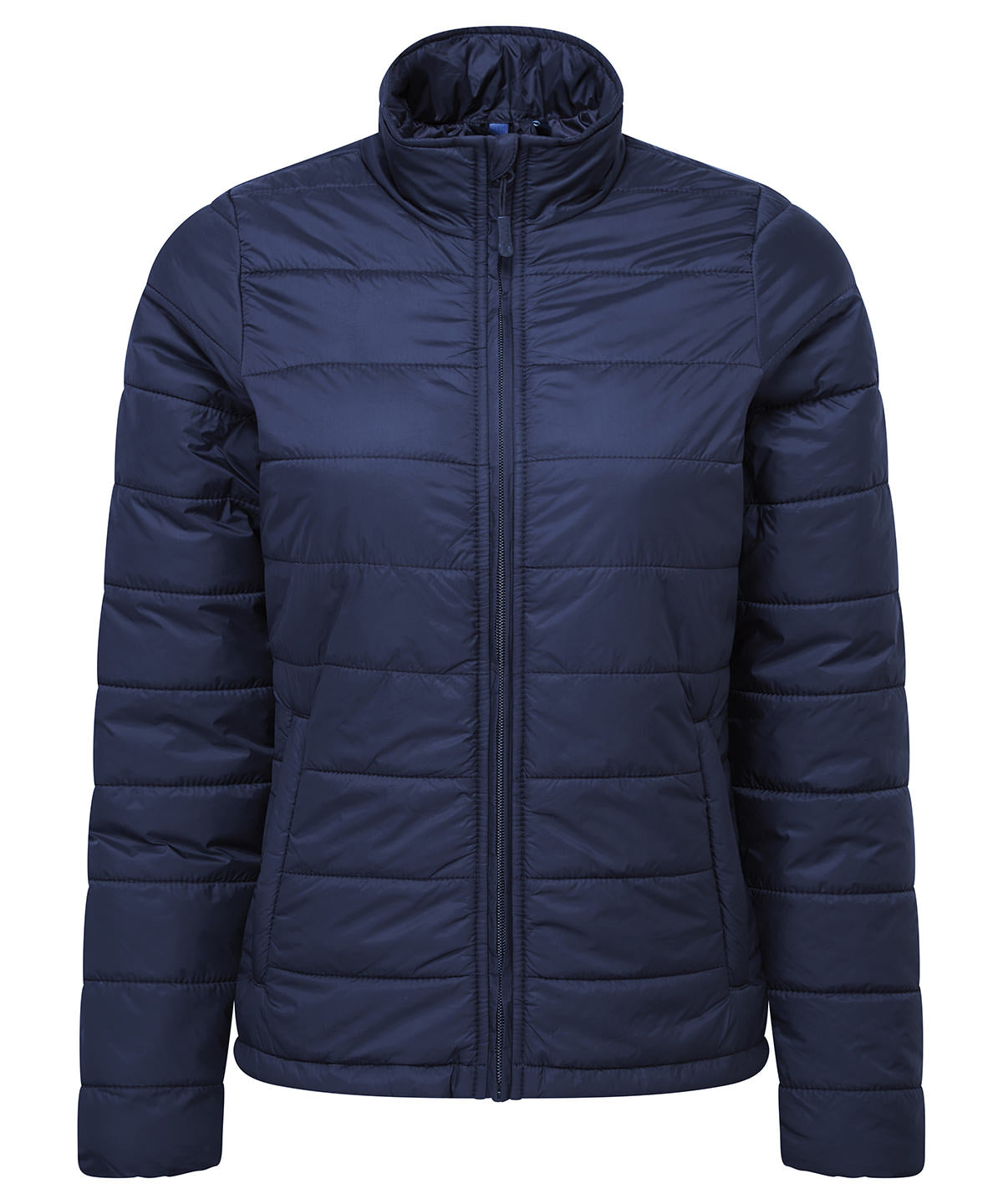 Premier Women’s ‘Recyclight’ padded jacket in Navy, front view