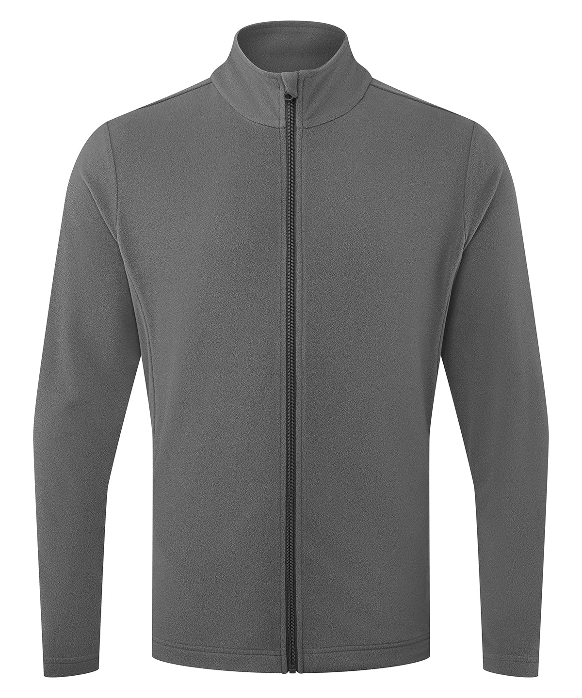 Premier 'Recyclight Ultra' full-zip microfleece in Dark Grey, front view