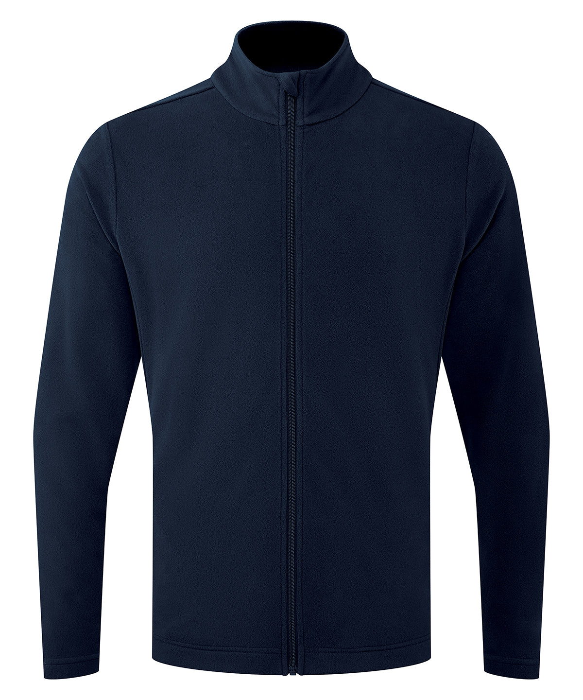 Premier 'Recyclight Ultra' full-zip microfleece in Navy, front view