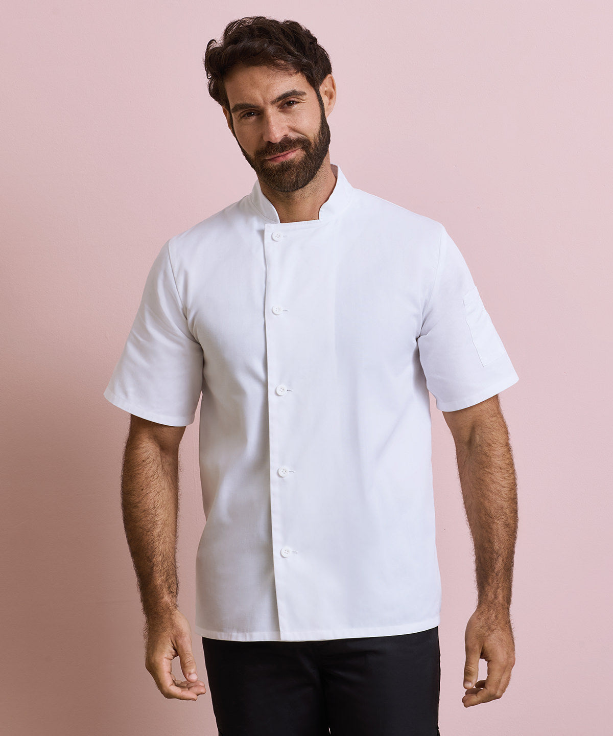 Premier Chef's essential short sleeve jacket, lifestyle photo