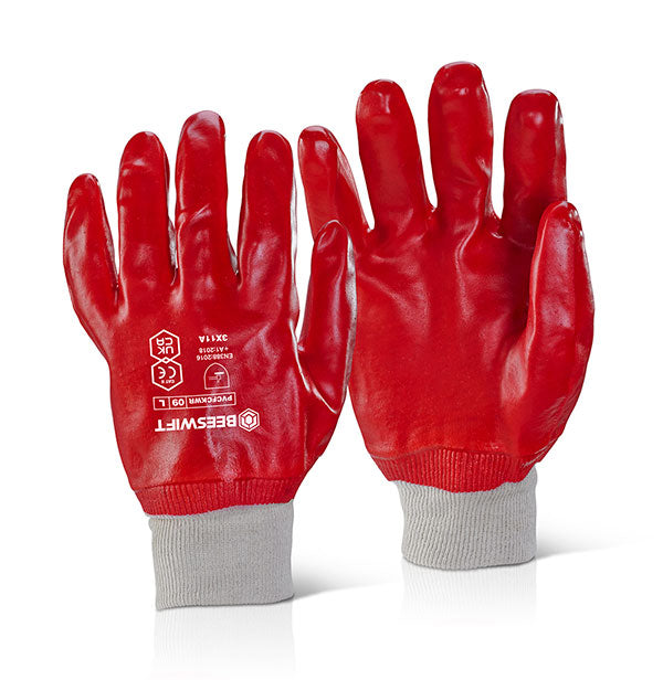 Click BEESWIFT PVC FULLY COATED KNITTED WRIST GLOVE, main product image