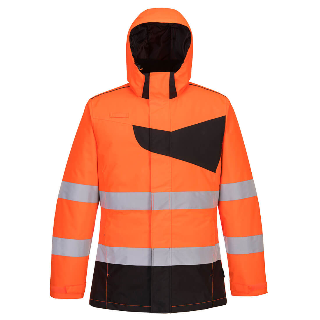 Portwest Hi-Vis Winter Jacket in Orange/Black, main product image