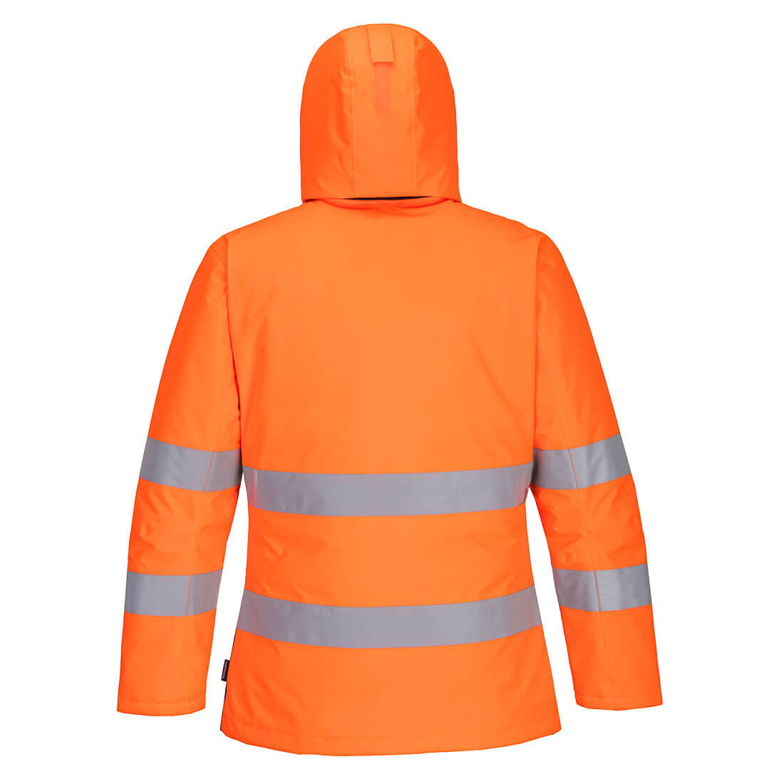 Portwest PW261 Hi-Vis Winter Jacket in Orange/Black, back view
