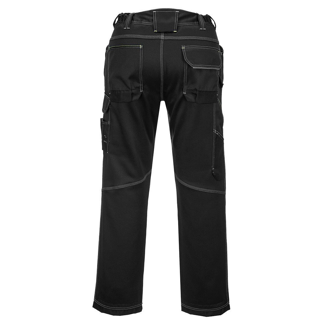 Portwest PW304 PW3 Lightweight Stretch Trousers in Black, back view
