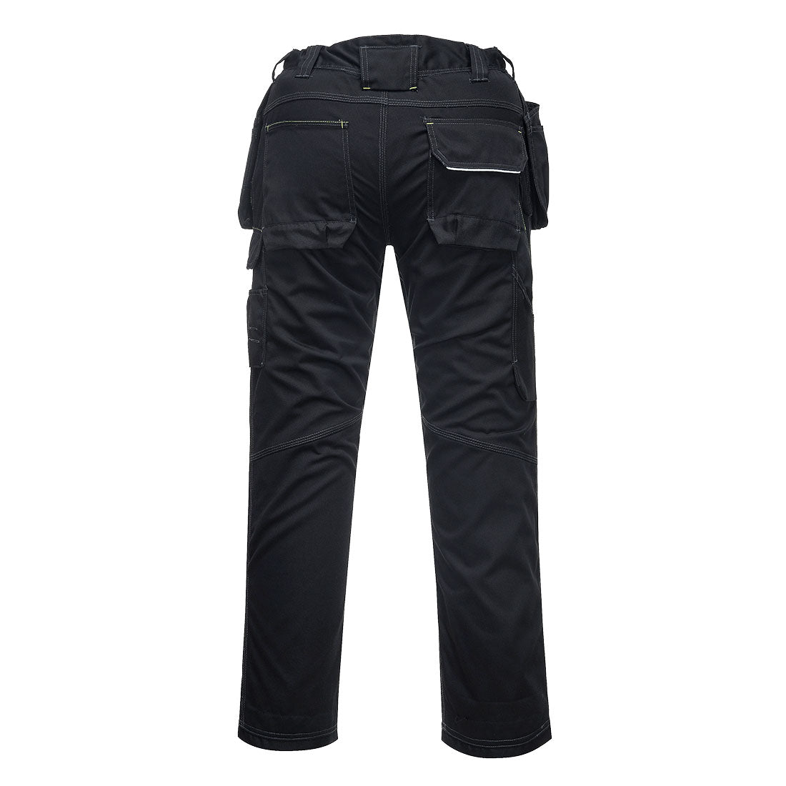 Portwest PW305 PW3 Stretch Holster Work Trousers in Black, back view
