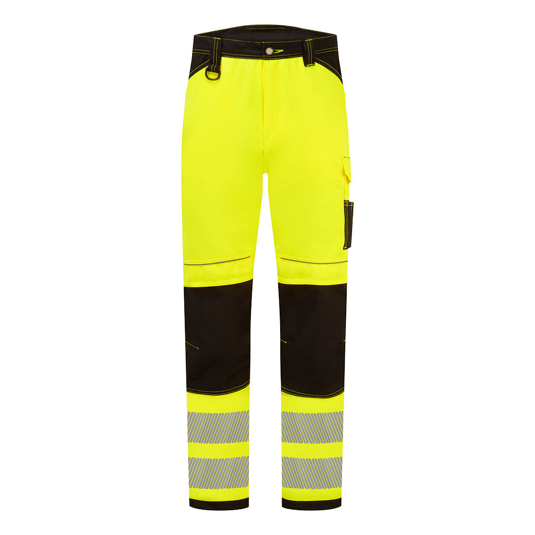 Portwest PW3 Hi-Vis Work Trousers in Yellow/Black Short, image 6