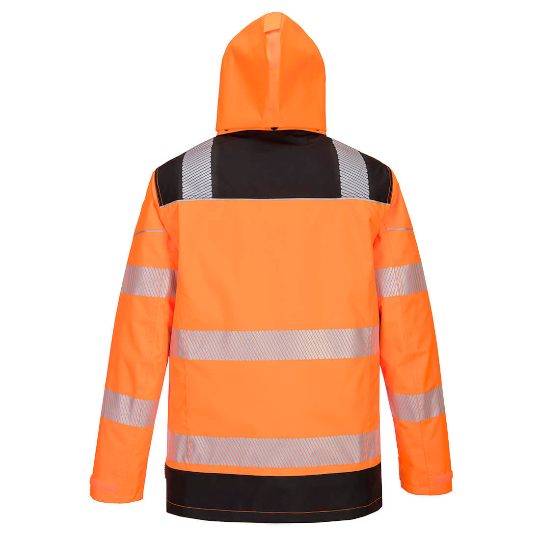 Portwest PW367 PW3 Hi-Vis Breathable 5-in-1 Jacket in Orange/Black, back view