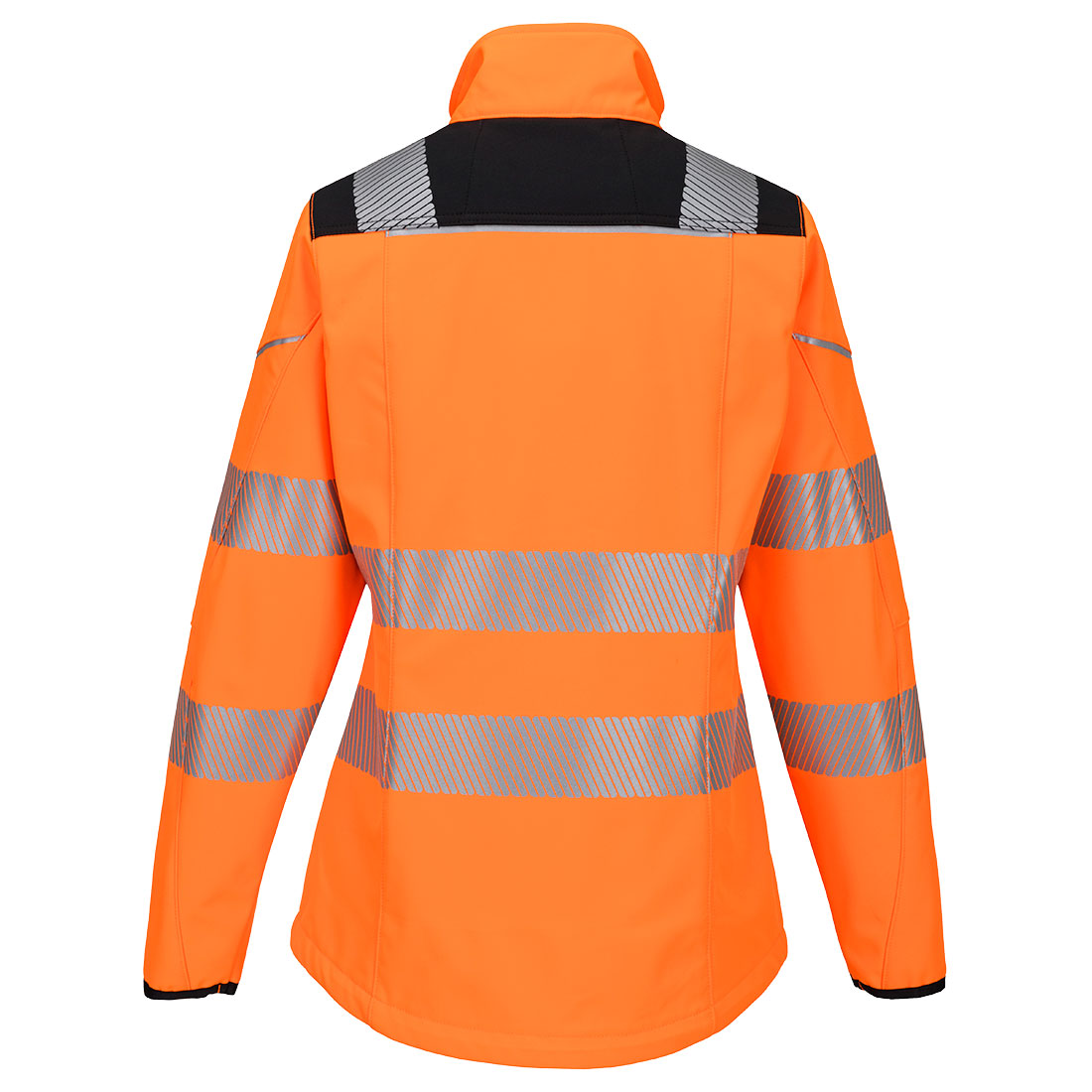 Portwest PW381 PW3 Hi-Vis Women's Softshell (3L) in Orange/Black, back view