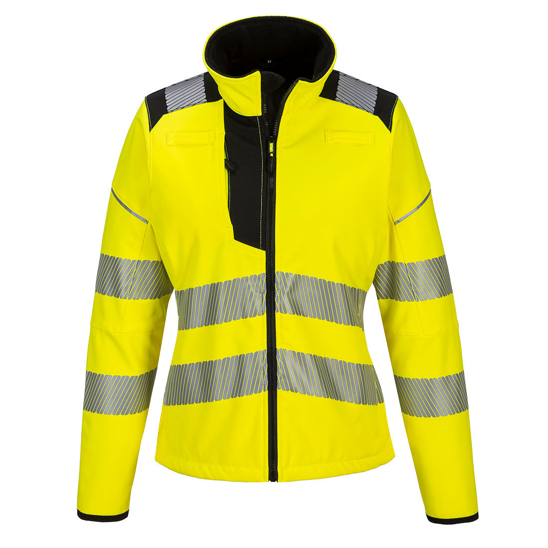 Portwest PW3 Hi-Vis Women's Softshell in Yellow/Black, image 2