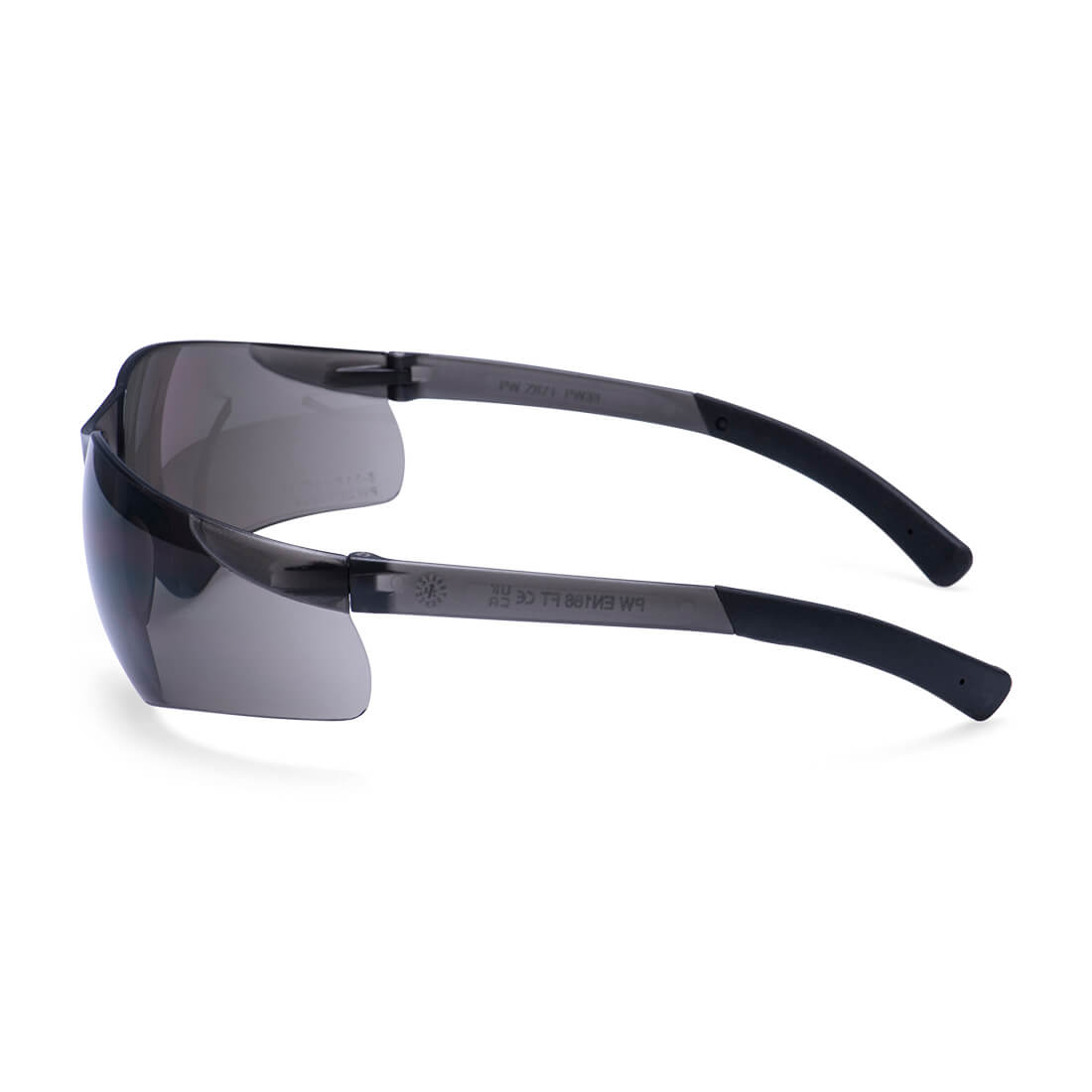 Portwest PW38 Pan View Safety Glasses in Black, back view