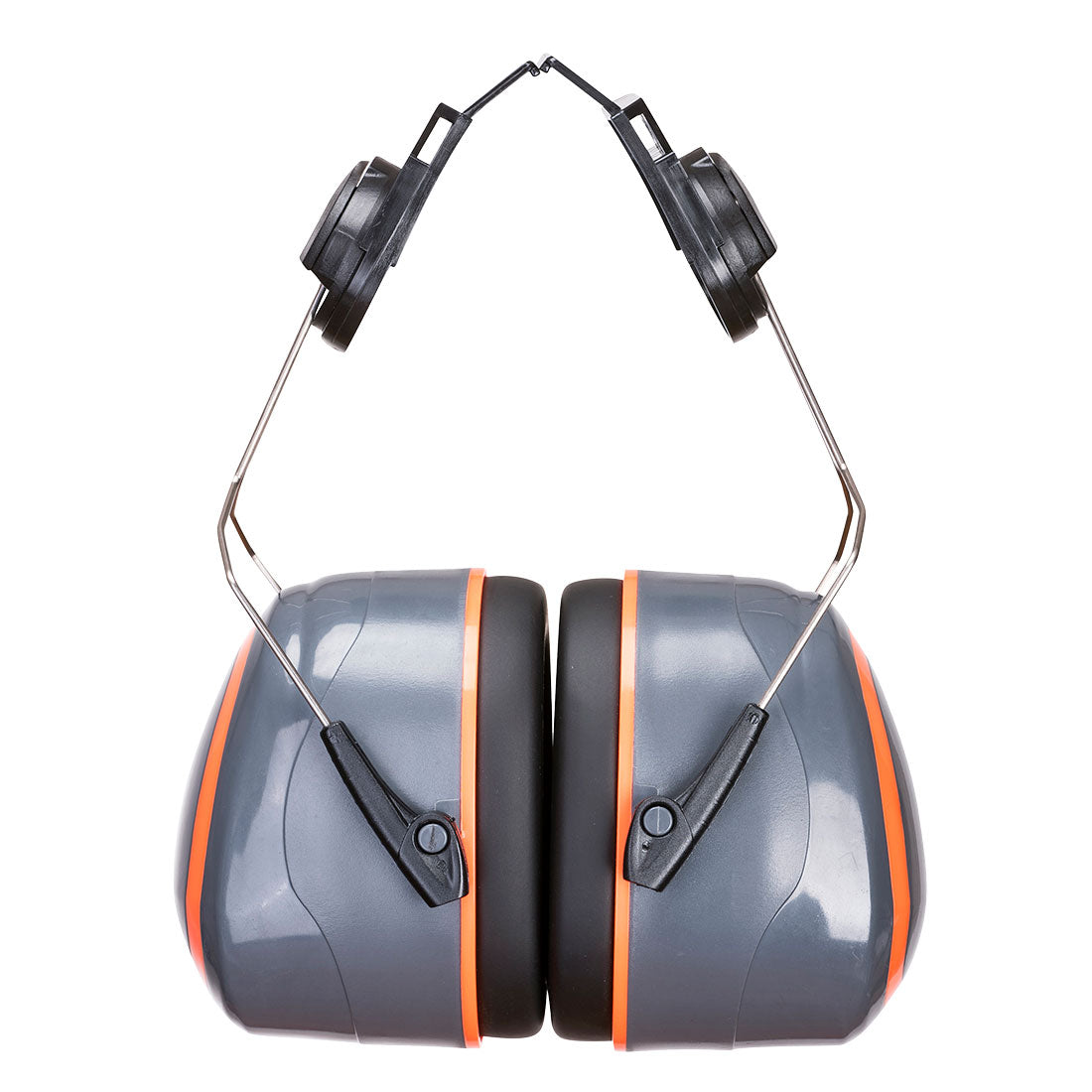 Portwest HV Extreme Ear Defenders High Clip-On in Grey/Orange, main product image