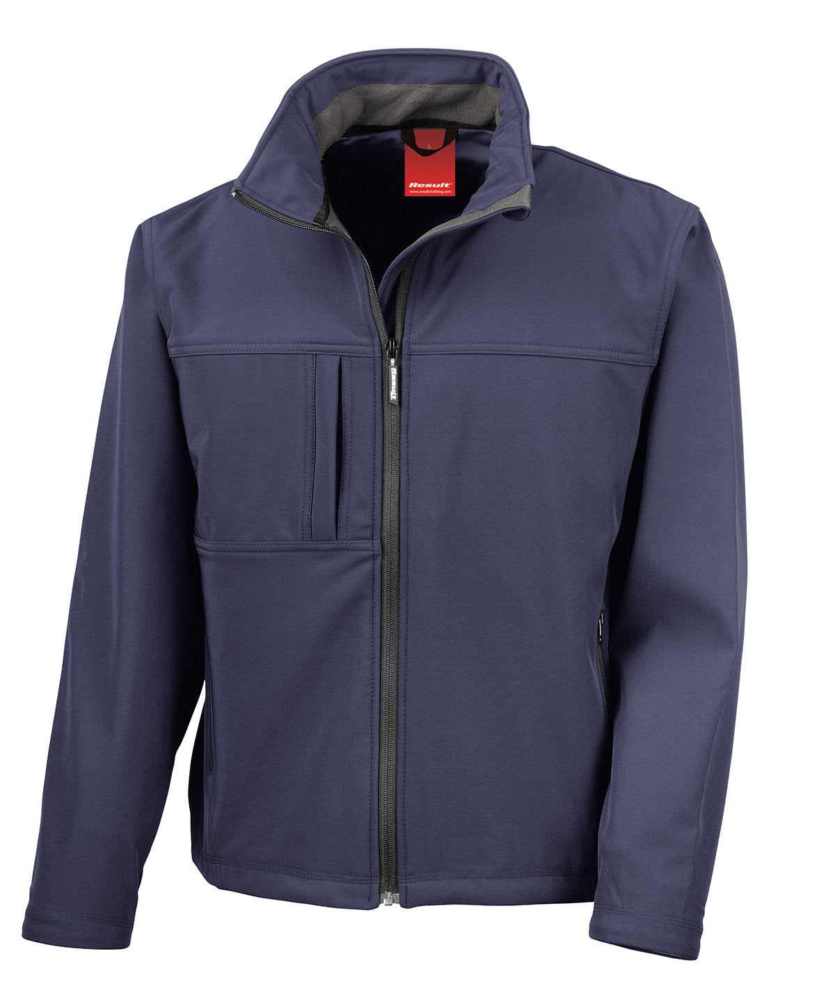 Result Classic softshell jacket in Navy†, front view