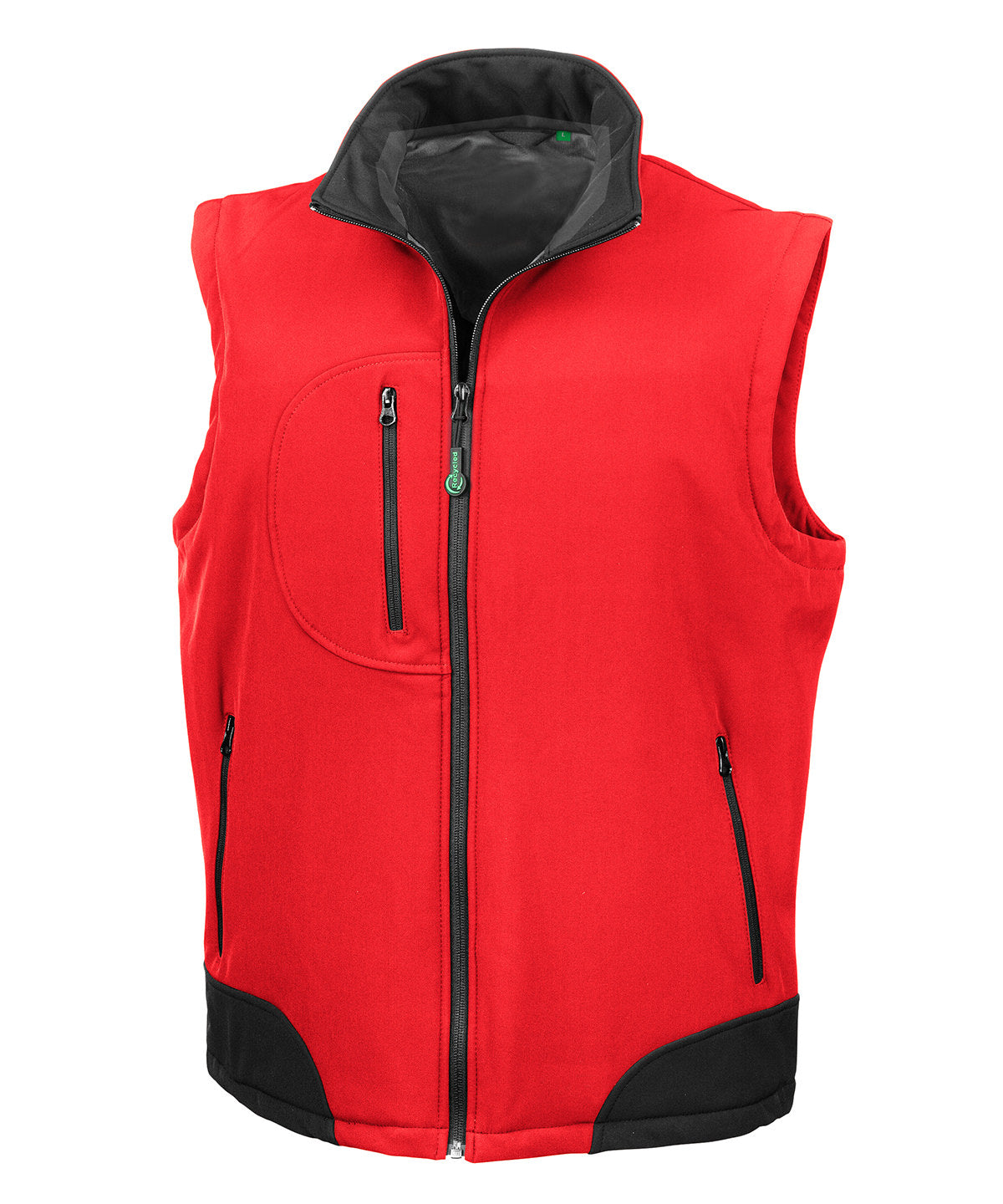Result Softshell bodywarmer in Red/Black, front view