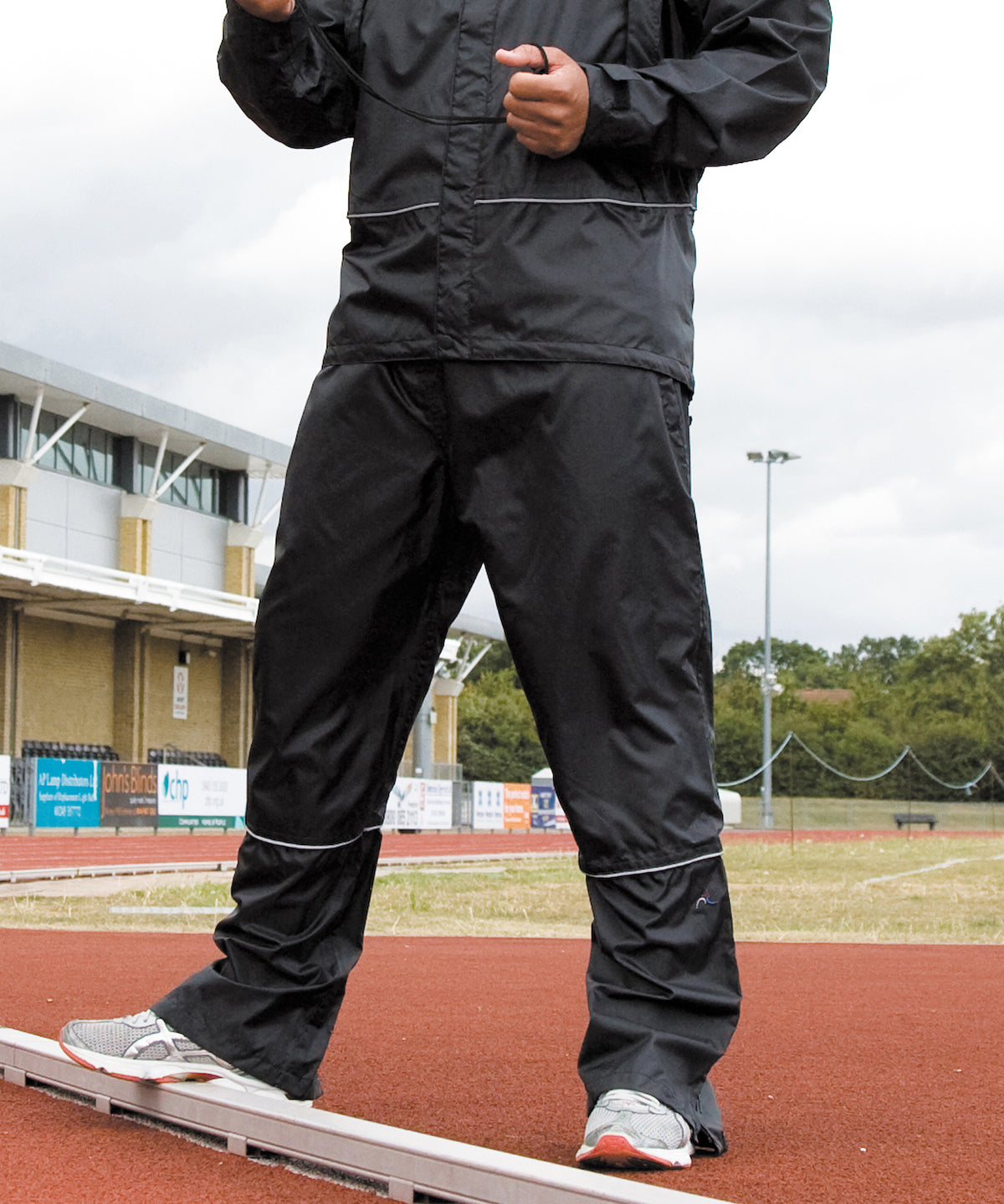 Result Waterproof 2000 pro-coach trousers in Black, lifestyle photo