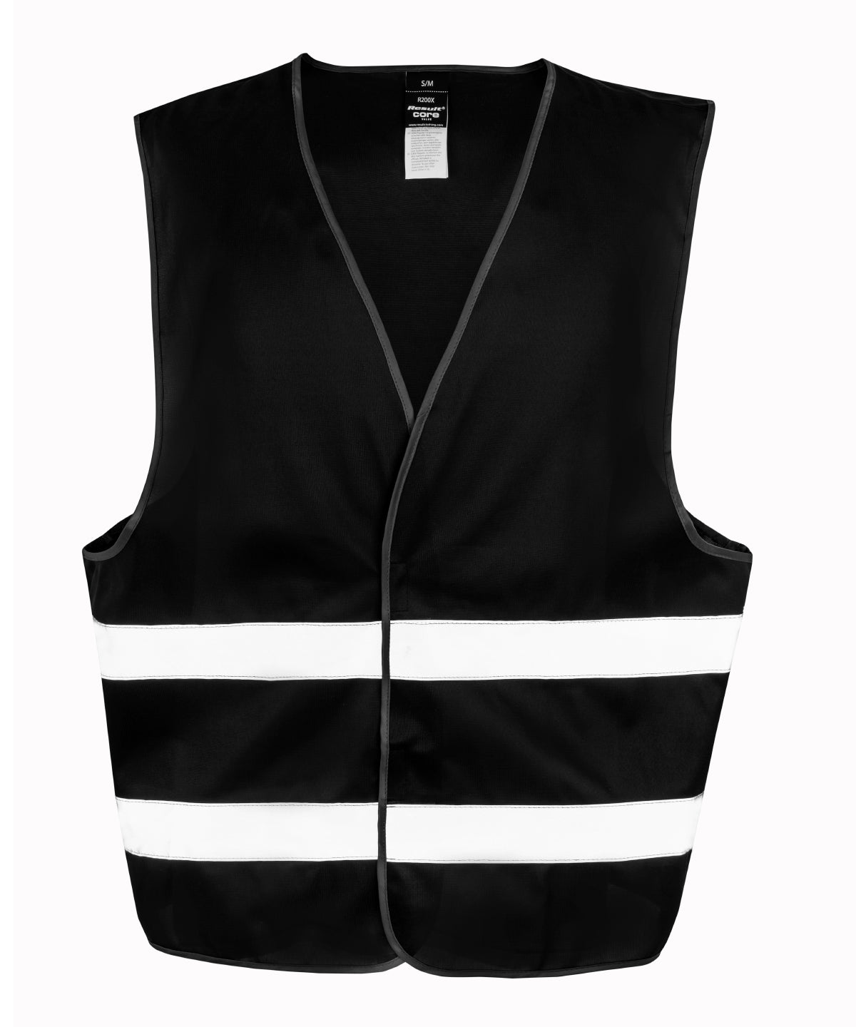 Result Core Hi-vis vest in Black, front view