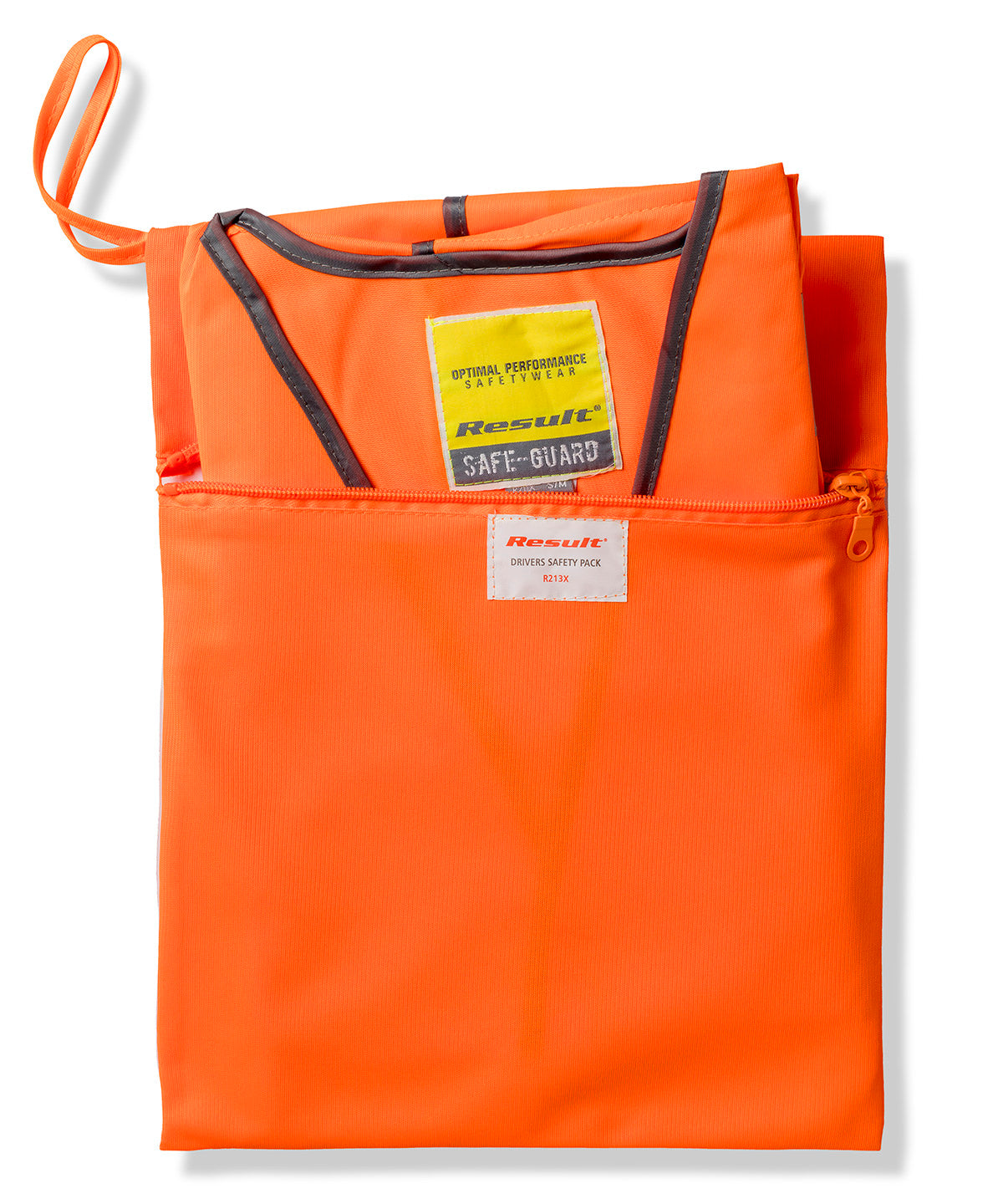 Result Safeguard Safety vest storage bag in Fluorescent Orange, lifestyle photo