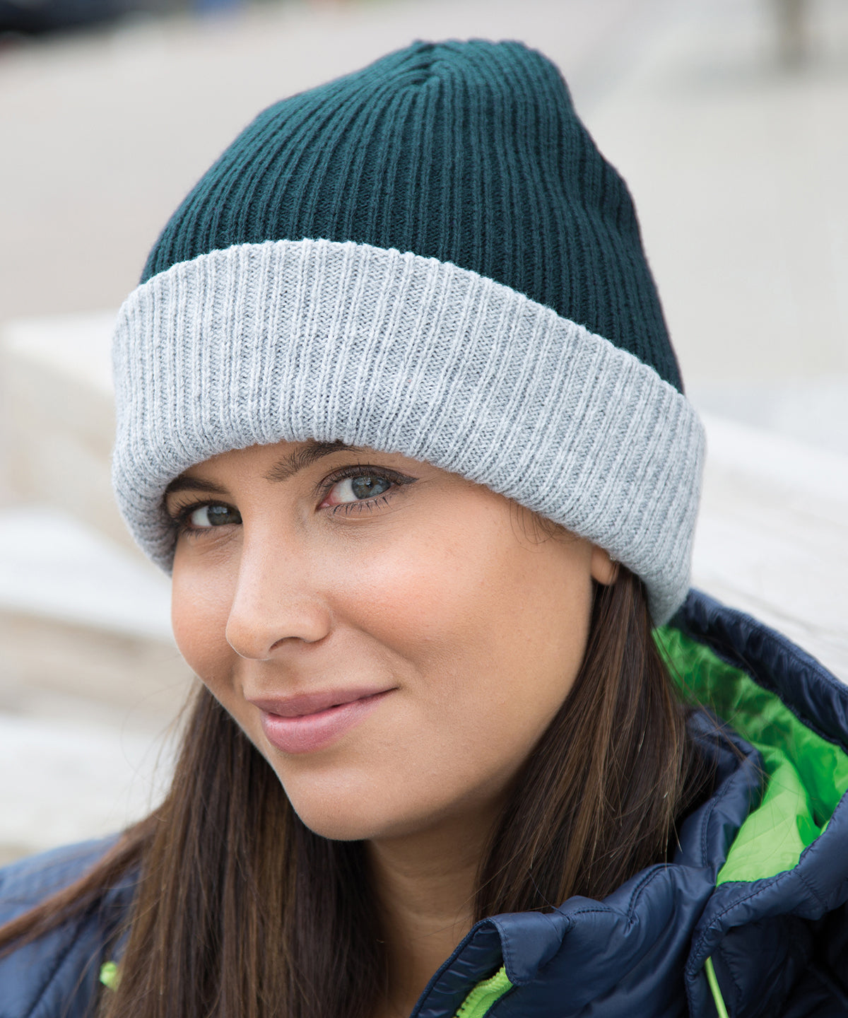 Result Winter Essentials Double-layer knitted hat, lifestyle photo