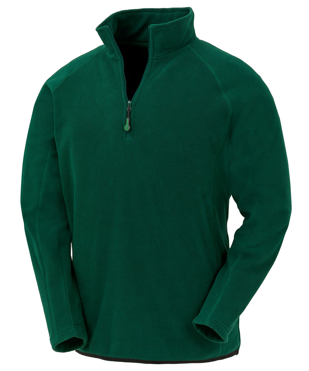 Result Recycled Microfleece top in Forest Green, front view