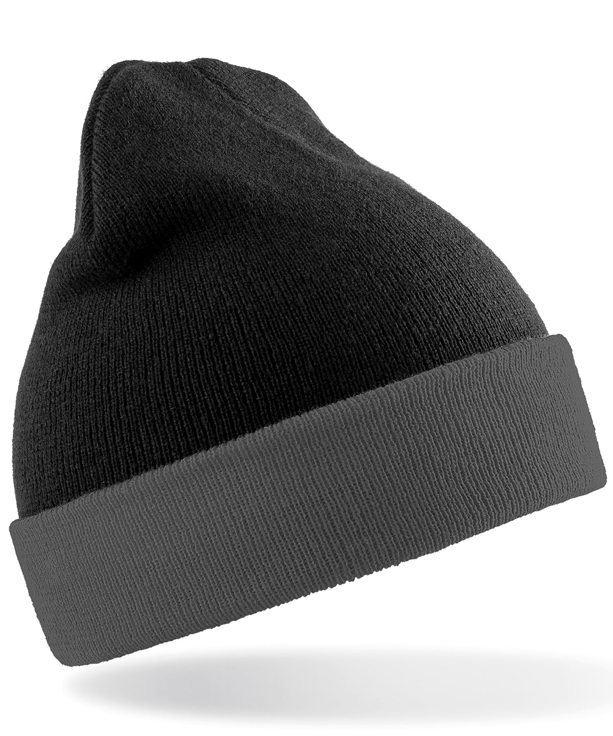 Result Recycled Compass beanie in Black/Grey, front view