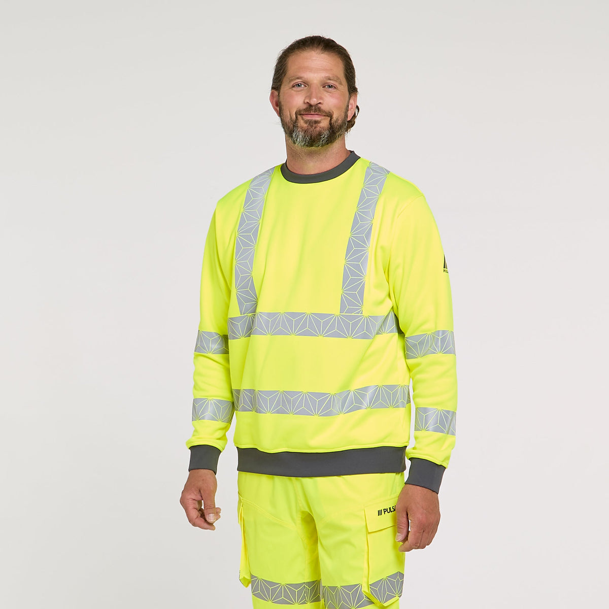Pulsar x2 Yellow Hi-Vis Sweatshirt Pack - Pulsar RCT806 REACT Sweatshirt front