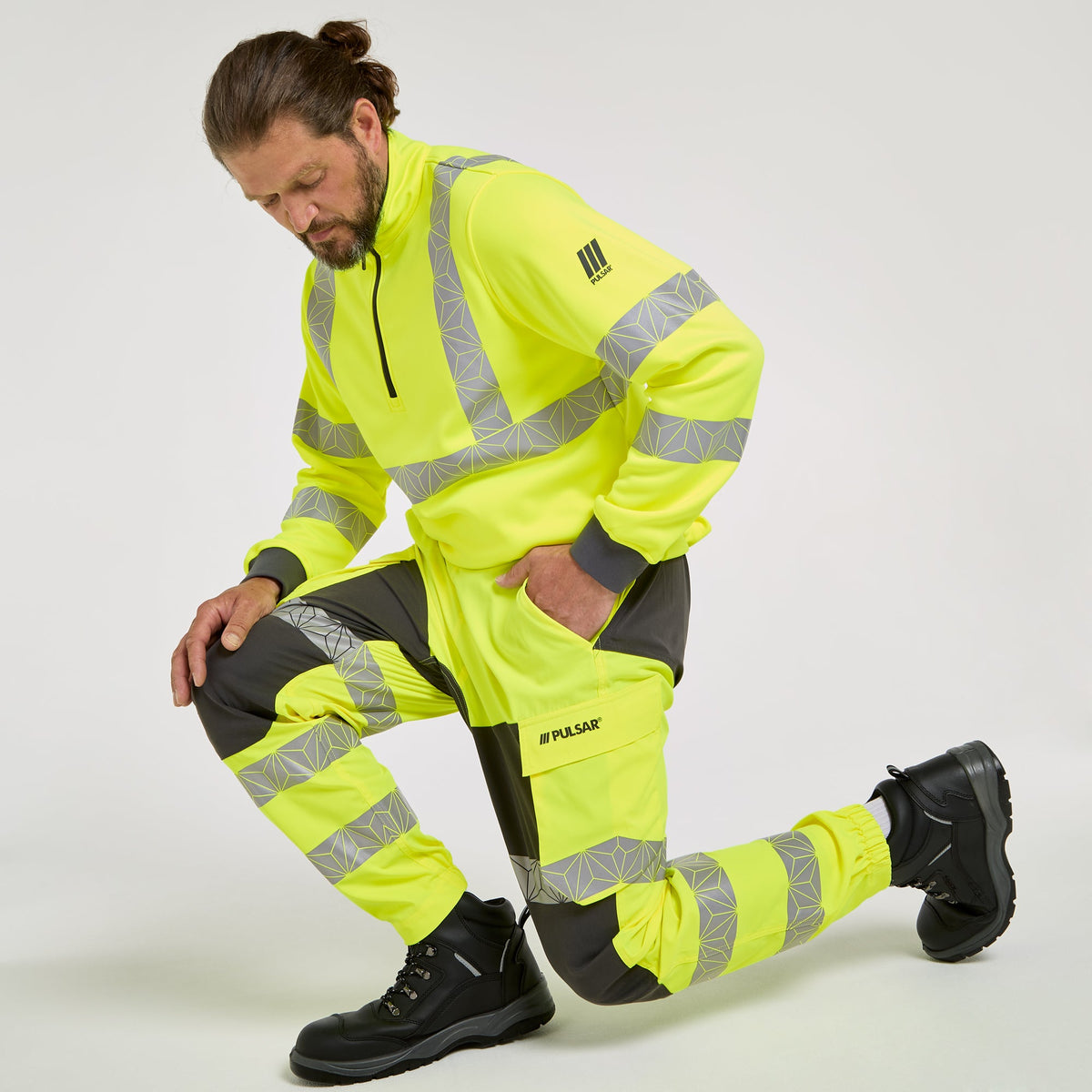 Pulsar Work Pant Yellow Grey in Yellow/Grey, image 4
