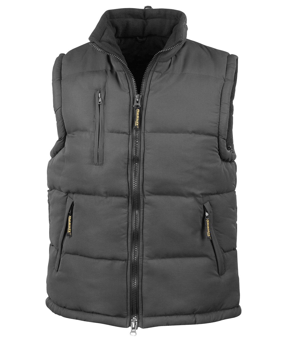Result Ultra padded bodywarmer in Black, front view