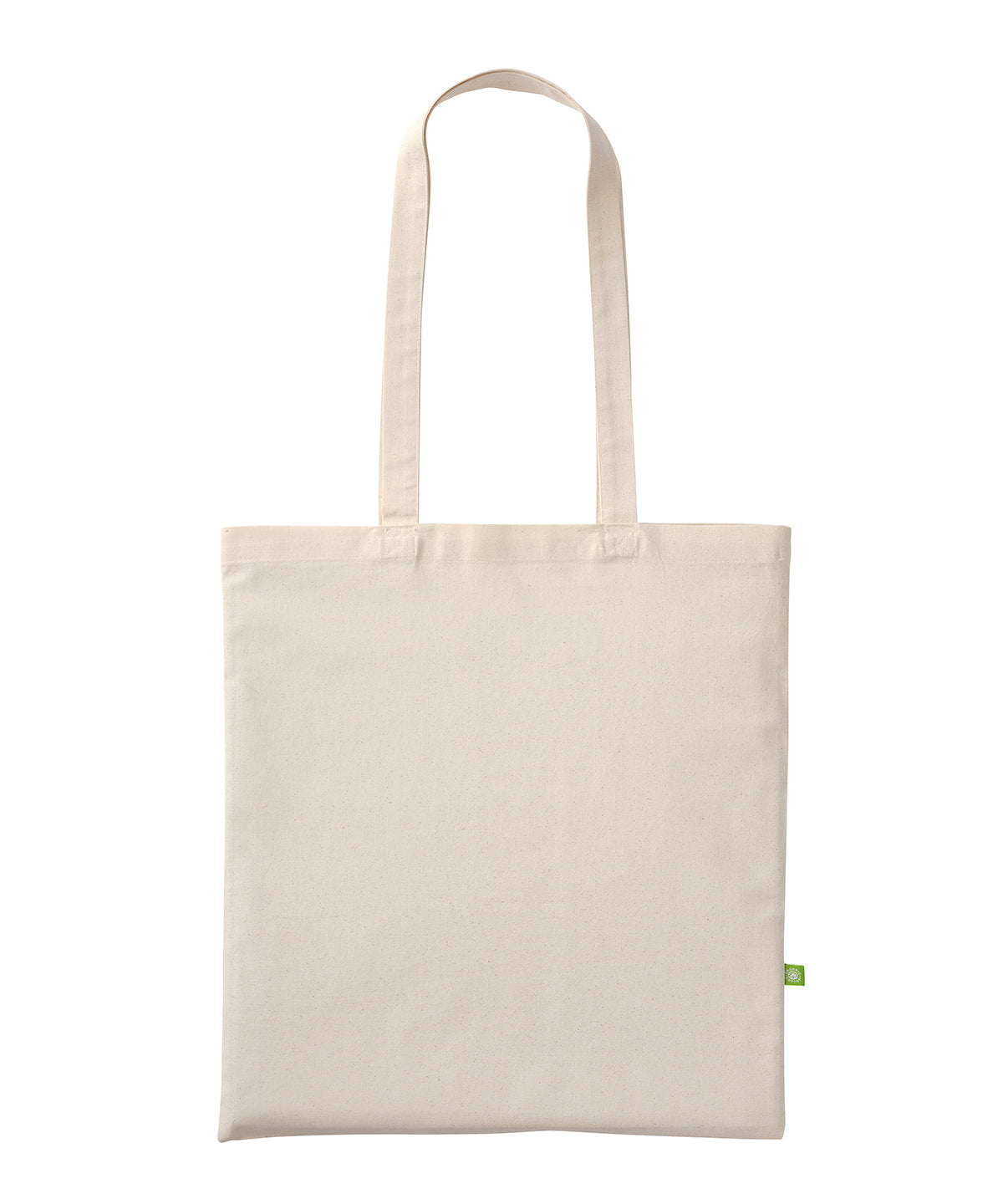 Nutshell Organic cotton shopper long handle in Natural, front view