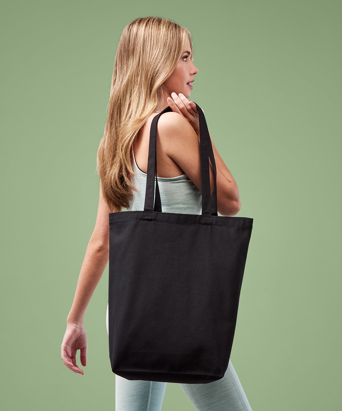 Nutshell Recycled premium canvas ‘flat base’ shopper, lifestyle photo