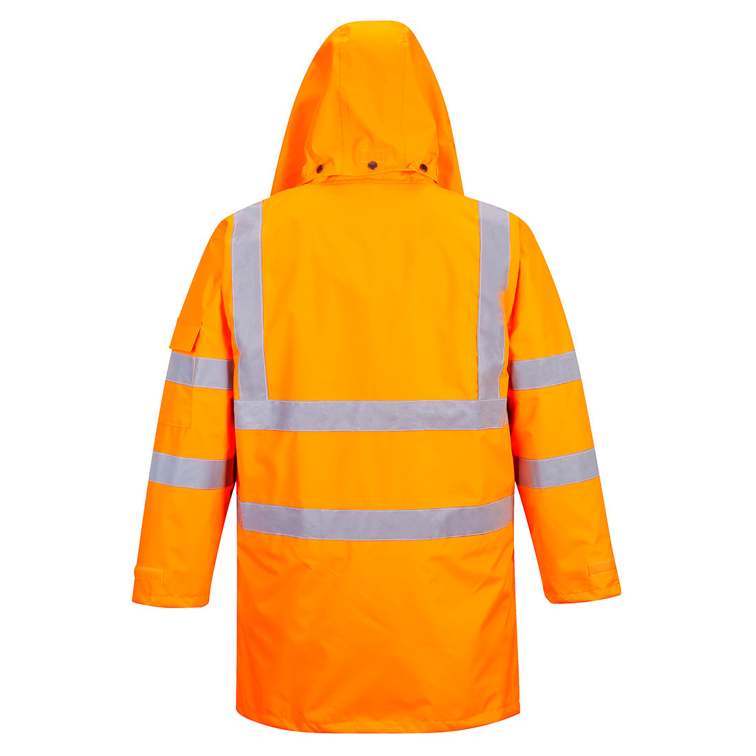 Portwest RT27 Hi-Vis Breathable 7-in-1 Traffic Jacket in Orange, back view