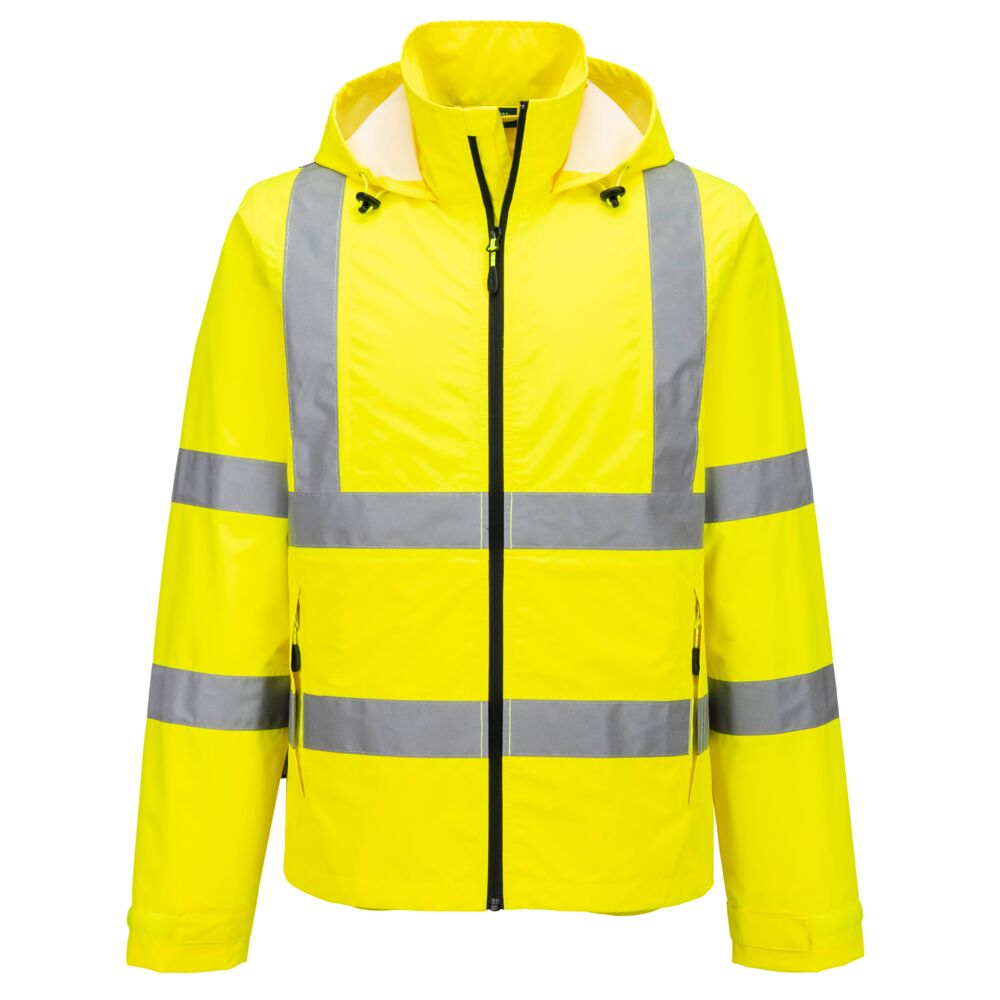 Portwest Hi-Vis Lightweight Packable Jacket in Yellow, image 2