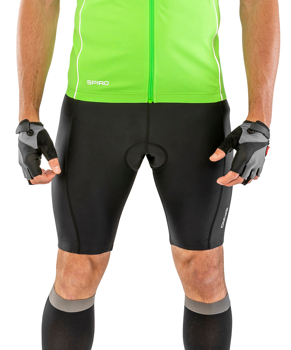 Spiro Padded bikewear shorts in Black, lifestyle photo