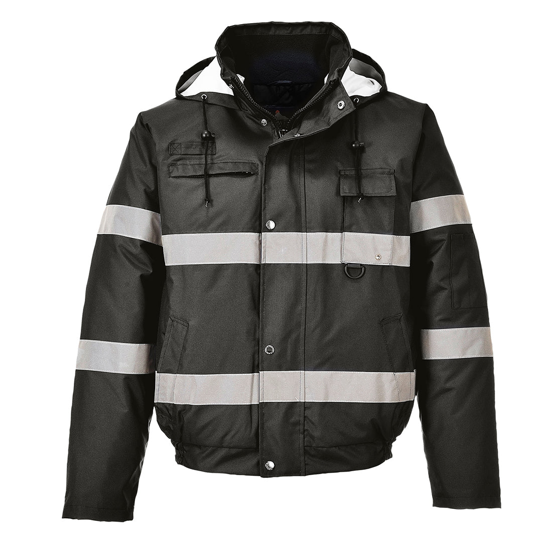 Portwest Iona Winter Bomber Jacket in Black, main product image