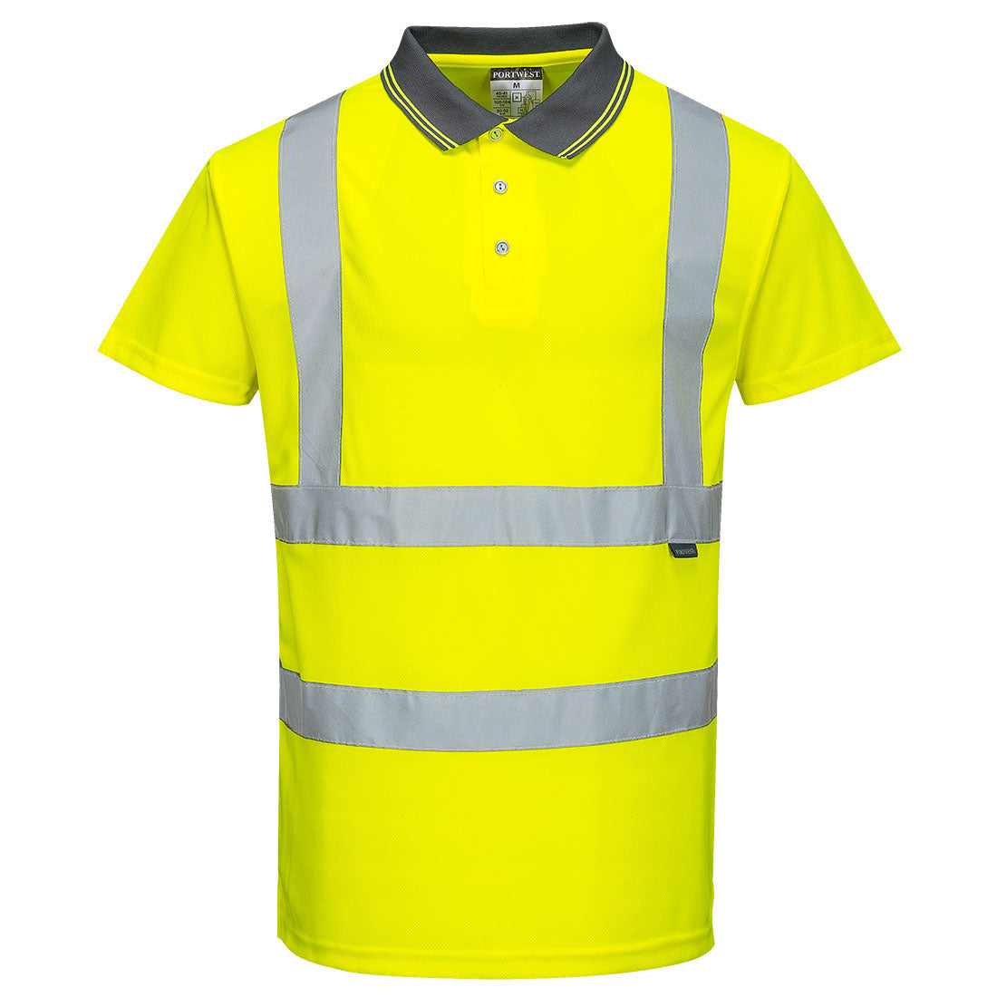 Portwest Hi-Vis Polo Shirt S/S in Yellow, image 2