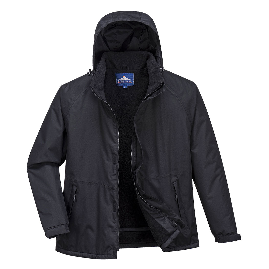 Portwest Limax Ripstop Winter Jacket in Black, main product image