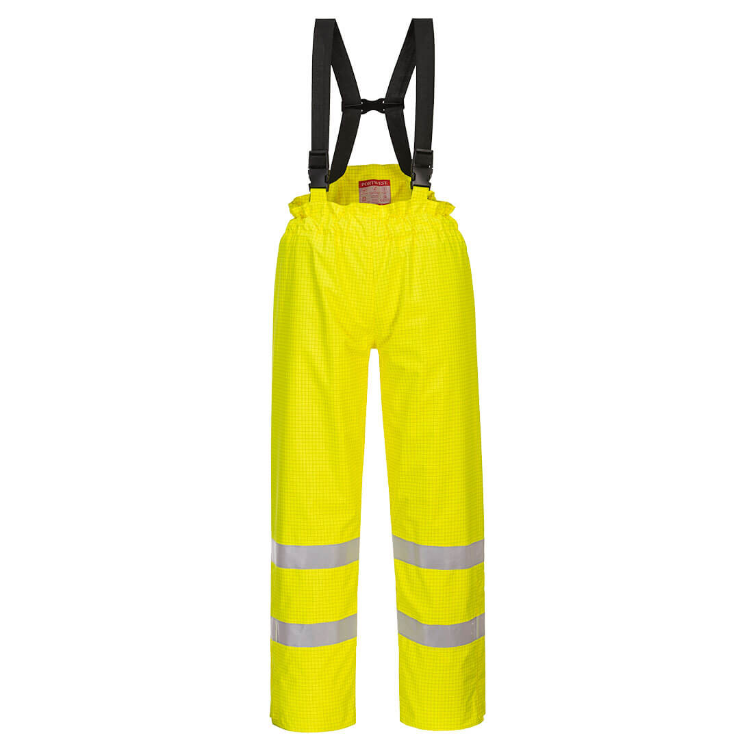 Portwest Bizflame Rain Hi-Vis FR Trousers in Yellow, image 2