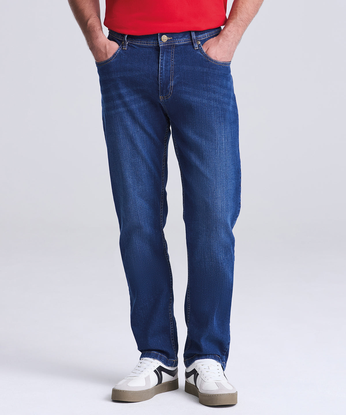 AWDis So Denim Leo straight jeans, lifestyle photo